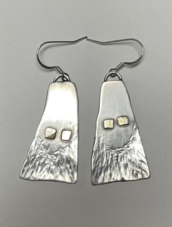 Sterling Silver and 18K Gold Earrings