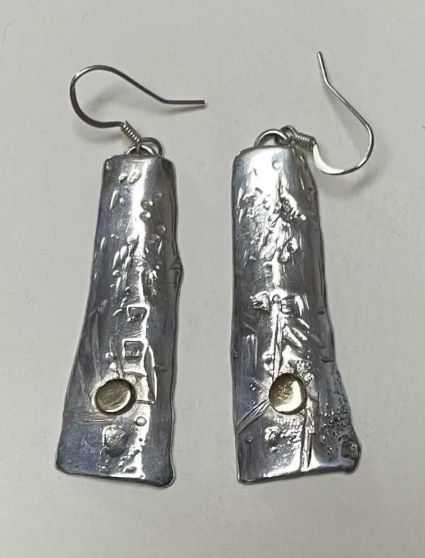 Sterling Silver and 18K Gold Earrings