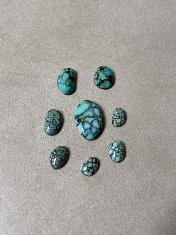 Spider Web Turquoise Cabochons