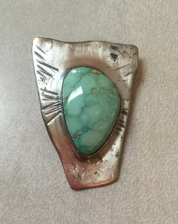 Sterling Silver Pendant With Turquoise Cabochon