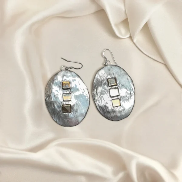 Sterling Silver and 18K Gold Earrings