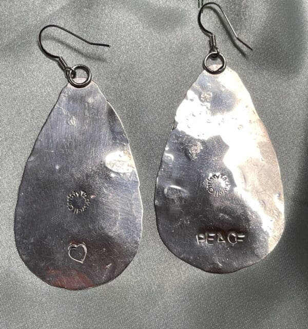 Sterling Silver Earrings .925 measuring about 2.5" x 1.5" Price: 75. - Image 3